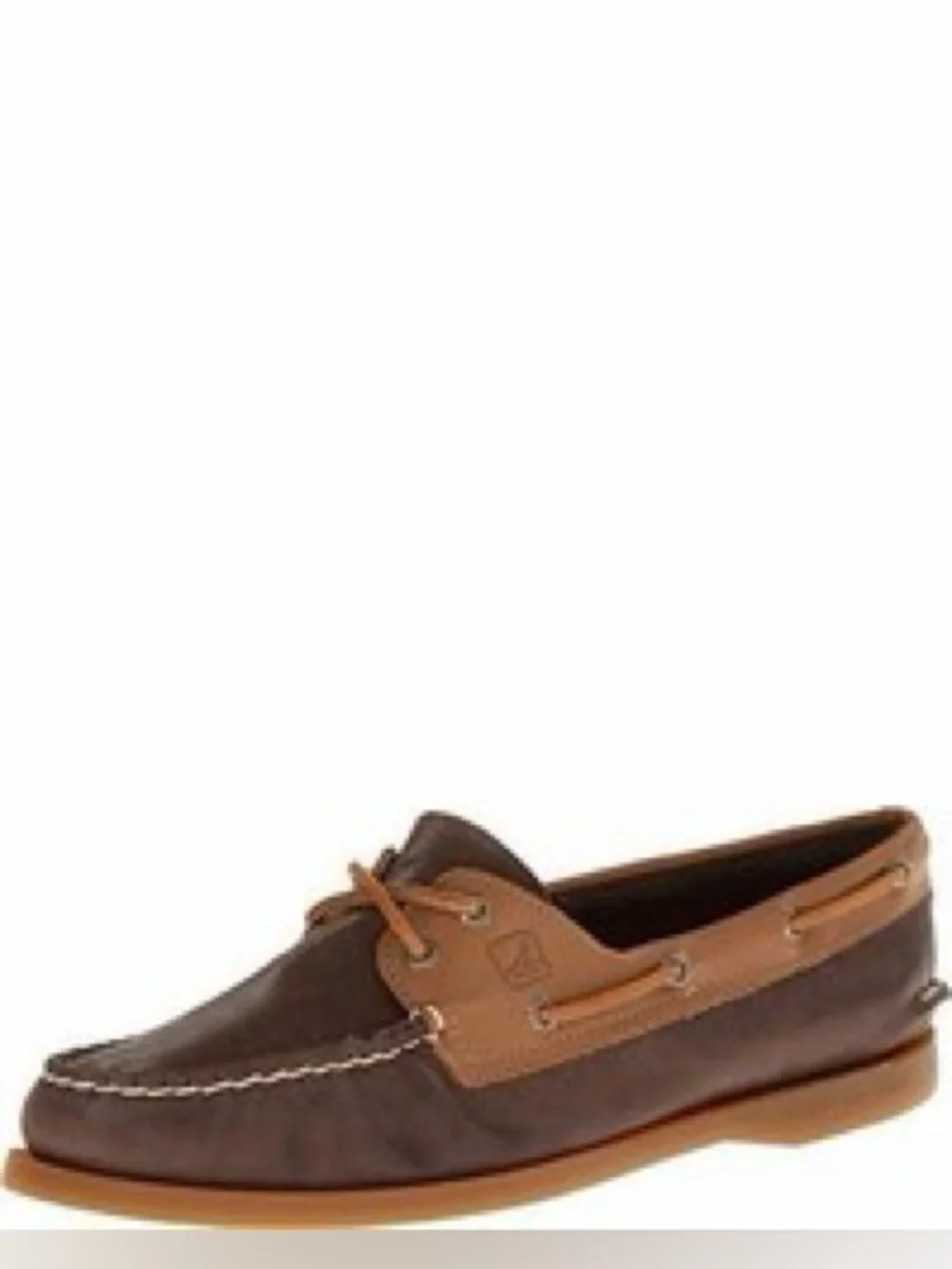 Sperry top sider Men's Two-Tone Brown Leather Boat Shoes slip ons hamptons 12